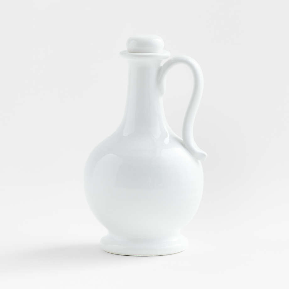 Sorrento White Ceramic Olive Oil Cruet + Reviews Crate & Barrel