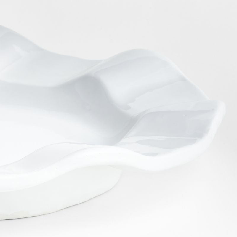 Sorrento 32" White Ceramic Oval Serving Platter