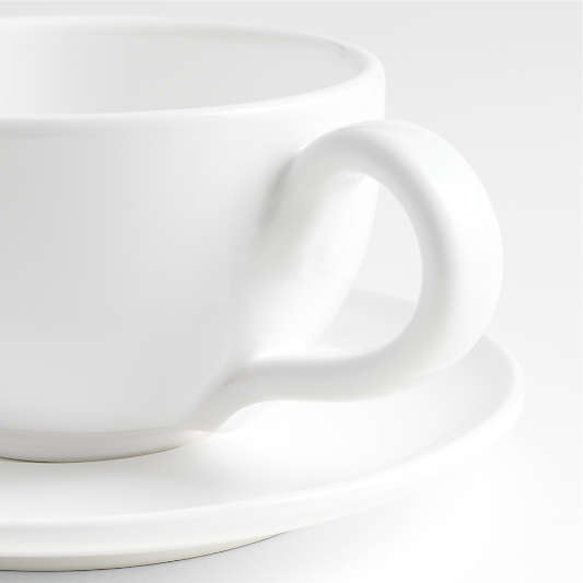 Sorrento White Cappuccino Cup and Saucer