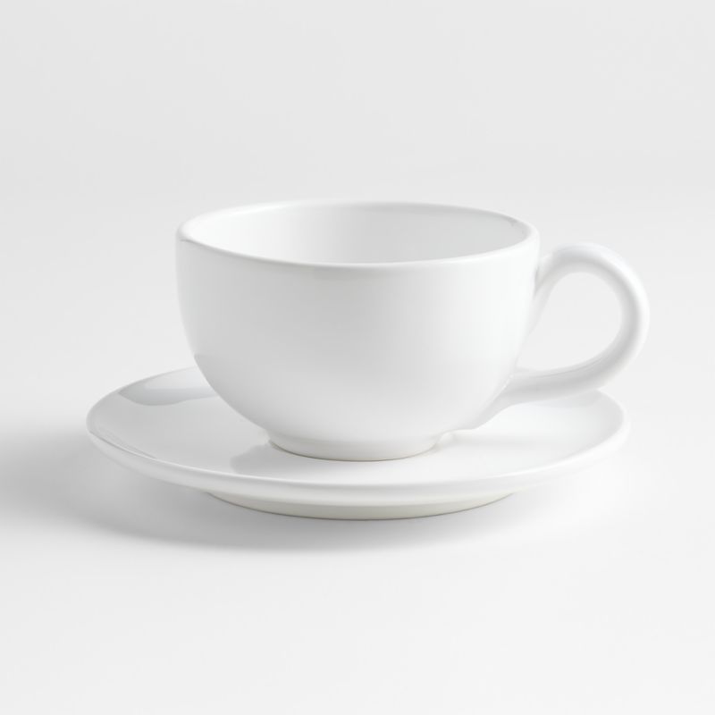 Sorrento White Cappuccino Cup and Saucer - image 0 of 2