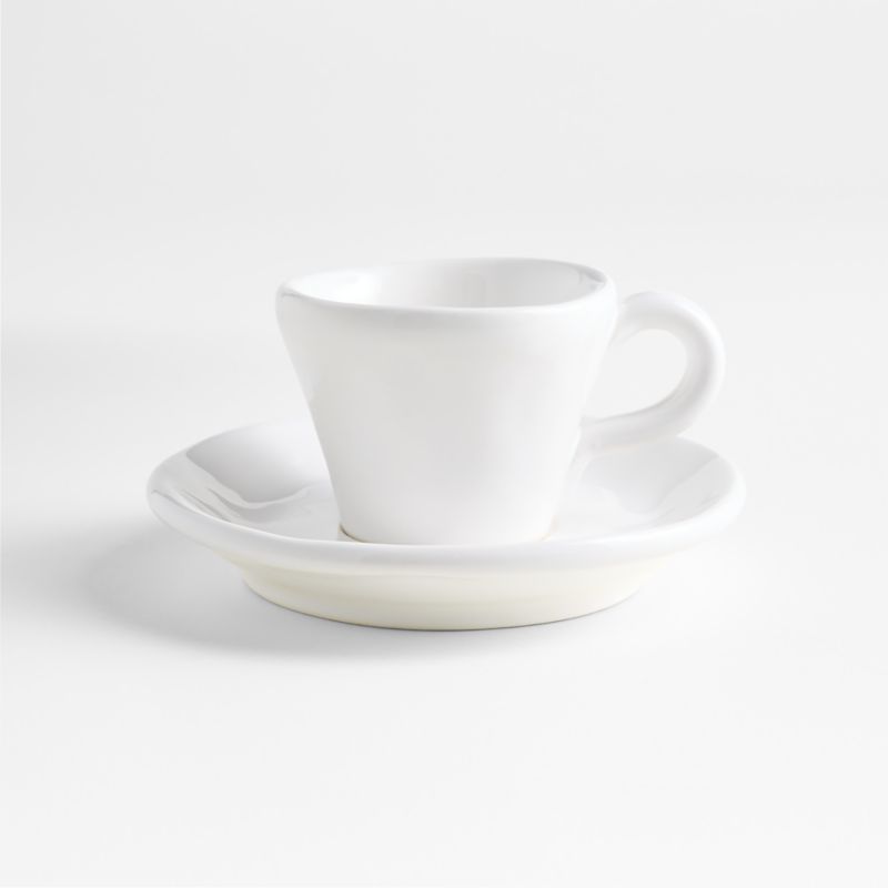 Sorrento White Espresso Cup and Saucer - image 0 of 2