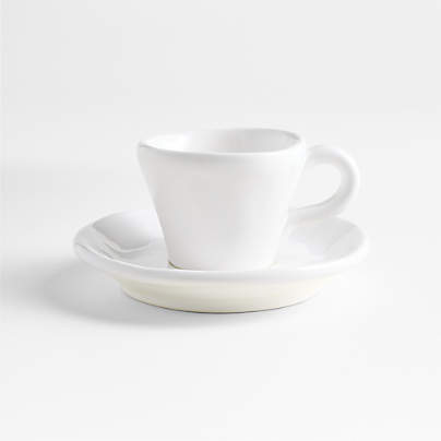 Sorrento 2.36-oz. White Espresso Cup and Saucer