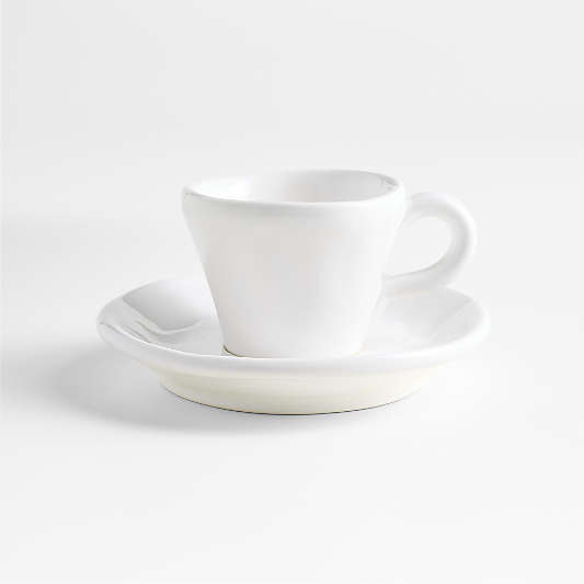 Sorrento 2.36-oz. White Espresso Cup and Saucer