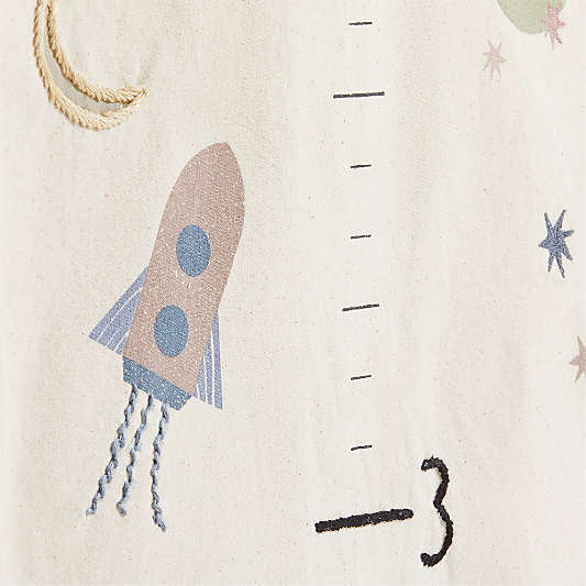 Space Canvas Personalized Kids Growth Chart