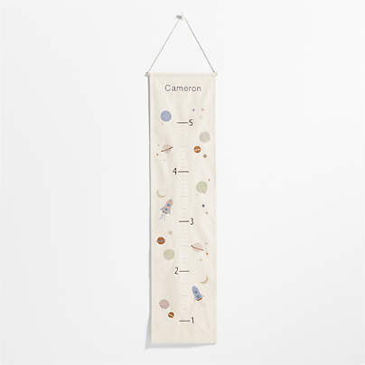 Space Canvas Personalized Kids Growth Chart