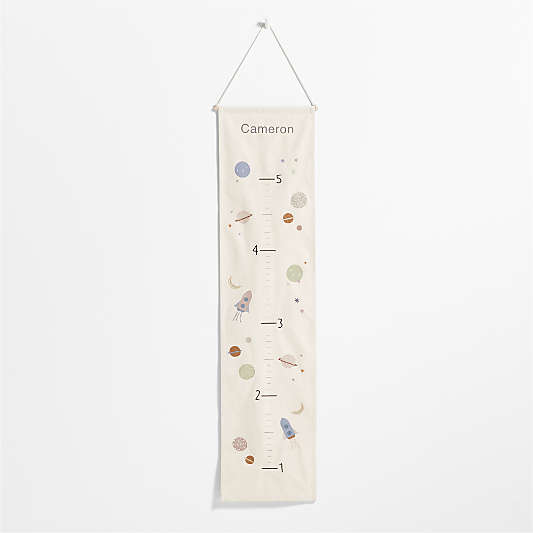 Space Canvas Personalized Kids Growth Chart