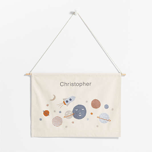 Space Canvas Personalized Kids Wall Art Tapestry