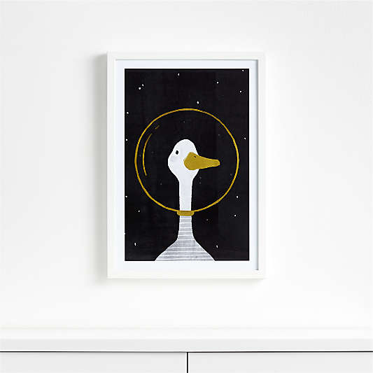 Space Goose Framed Wall Art Print