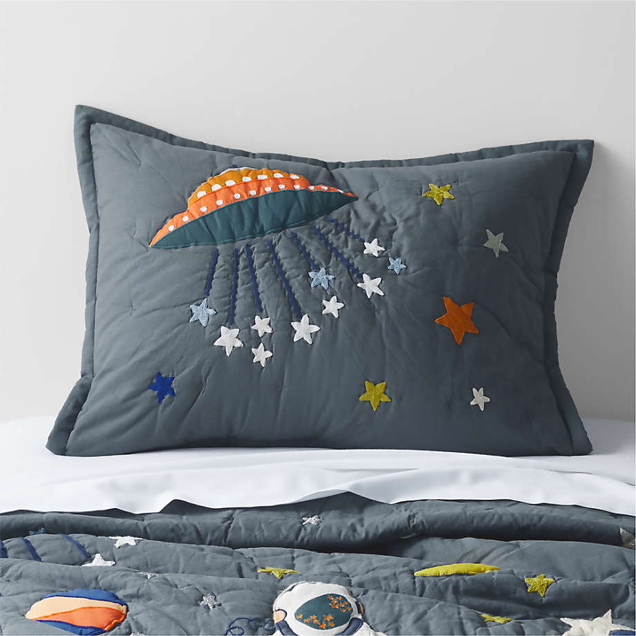 Space Party Organic Cotton Outer Space Kids Pillow Sham +