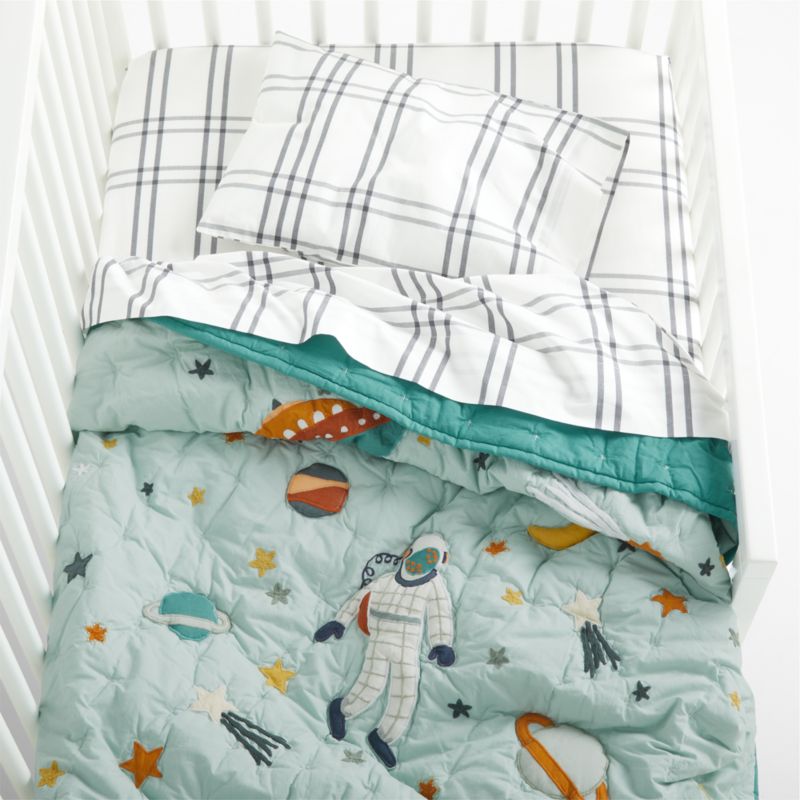 Stax Organic Cotton Grey Toddler Sheet Set - image 2 of 4