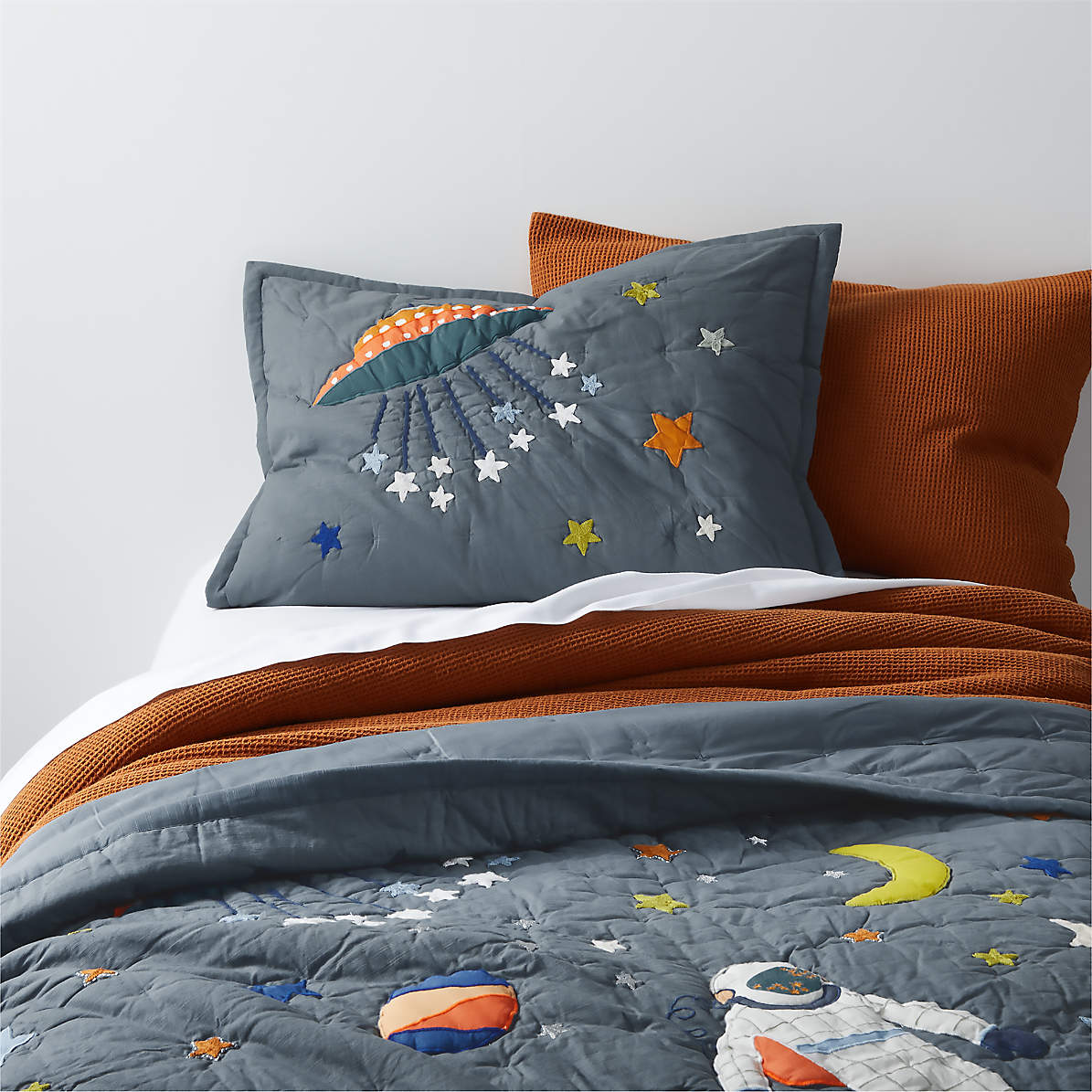 Space Party Kids Organic Outer Space Bedding | Crate & Kids