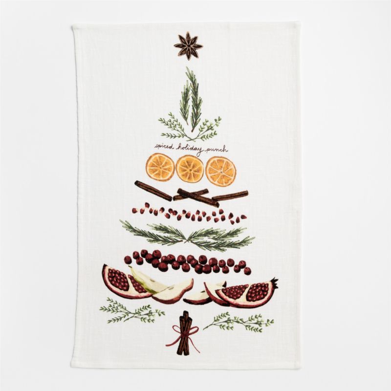 Spiced Holiday Punch Organic Cotton Dish Towel - image 1 of 3