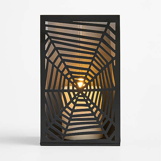 Spider Web Paper Bag Metal Lantern