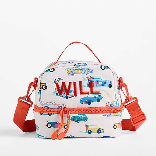 Speed Racecars Dual Compartment Soft Insulated Kids Lunch Box
