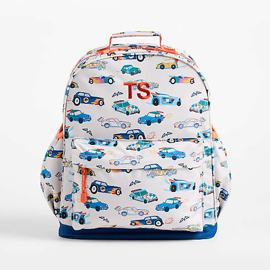 Speed Racecars Large Kids Backpack with Side Pockets
