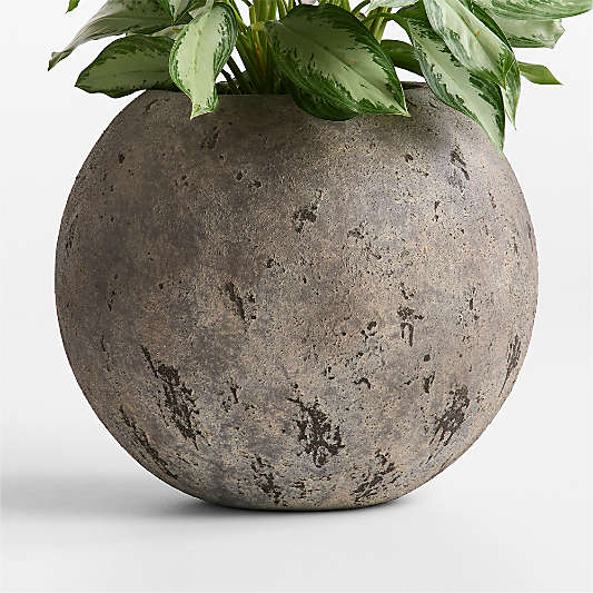 Sphere 22.5" x 26.0" Bronze Textured Indoor/Outdoor Planter