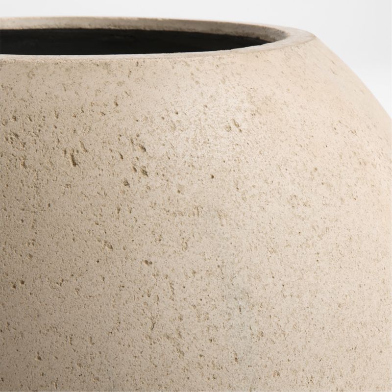 Sphere 22.5" x 26.0" Ivory Textured Indoor/Outdoor Planter - image 3 of 10
