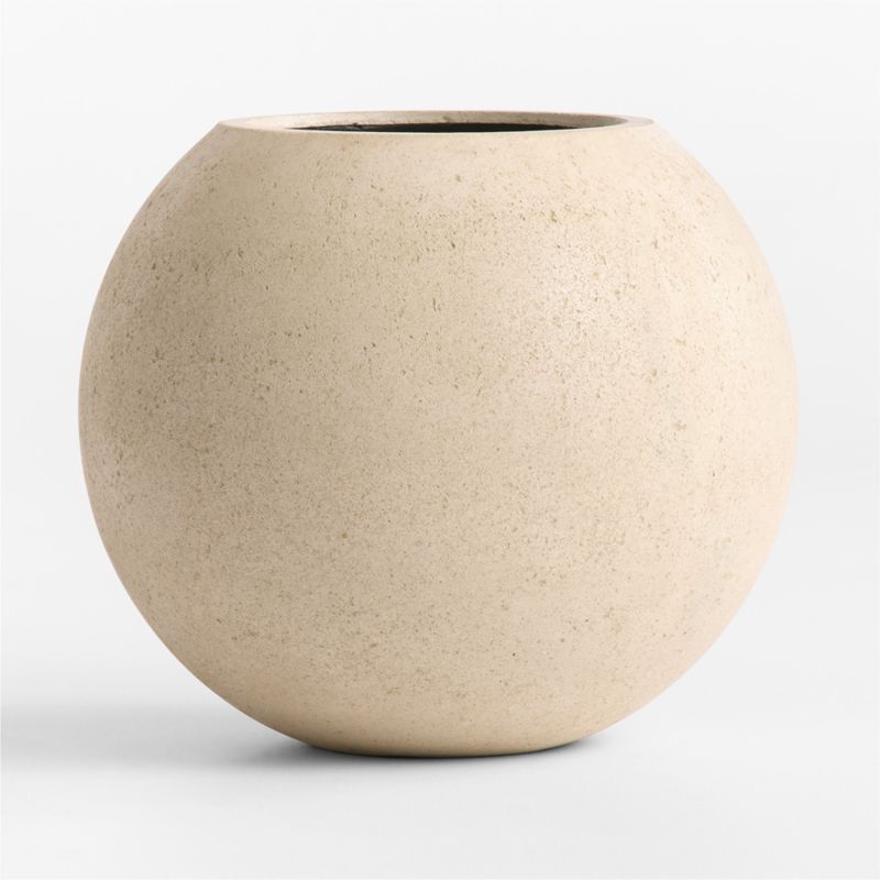 Sphere 22.5" x 26.0" Ivory Textured Indoor/Outdoor Planter - image 5 of 10