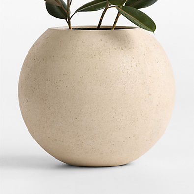 View Sphere 22.5" x 26.0" Ivory Textured Indoor/Outdoor Planter details