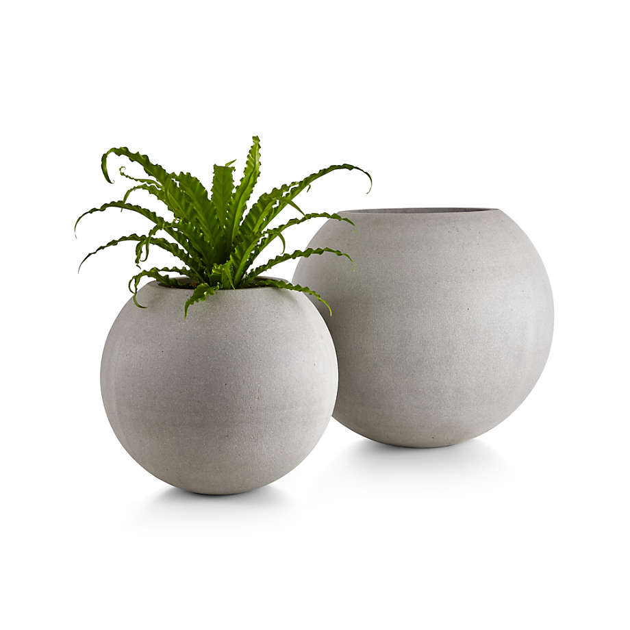 Sphere Large Light Grey Indoor/Outdoor Planter + Reviews