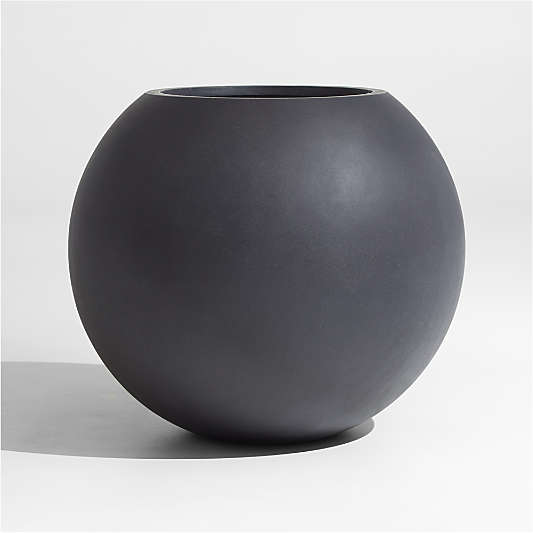 Sphere Large Dark Grey Indoor/Outdoor Planter 26"