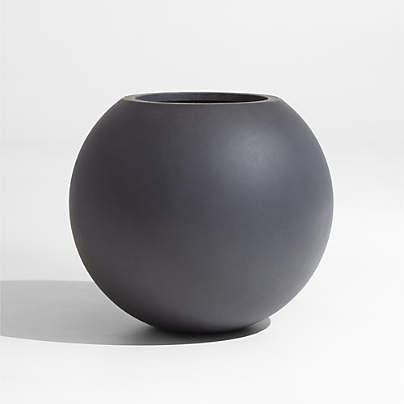 Sphere Small Dark Grey Indoor/Outdoor Planter 20"