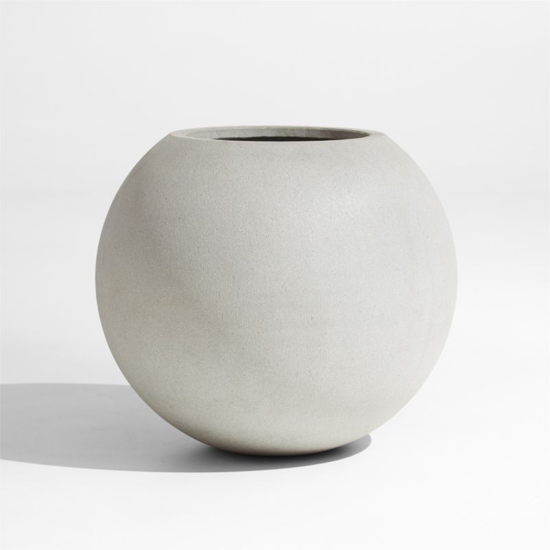 Sphere Small Light Grey Indoor/Outdoor Planter 20" - image 0 of 17