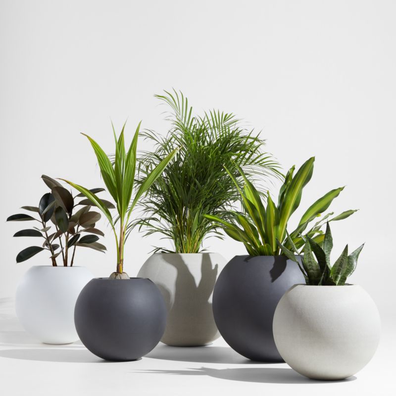 Sphere Large White Indoor/Outdoor Planter 26" - image 12 of 18