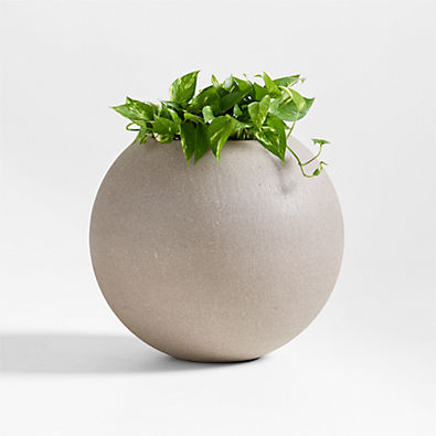 View Sphere Small Sand Indoor/Outdoor Planter 20"x17.5" details