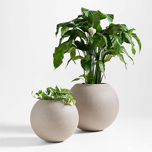Sphere Large Sand Indoor/Outdoor Planter 26"x22.5"