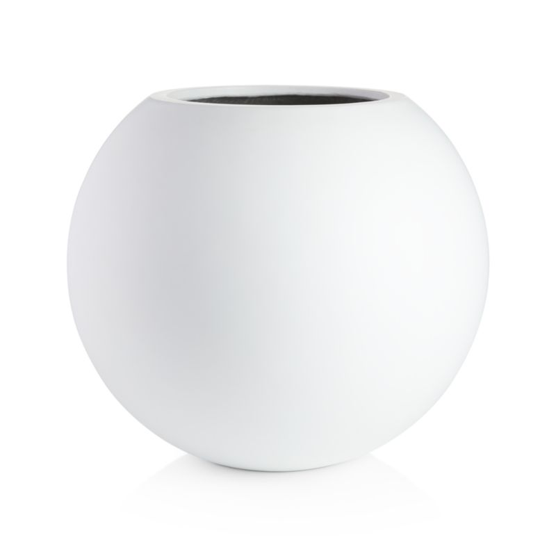 Sphere Large White Indoor/Outdoor Planter 26" - image 13 of 18