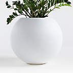 Sphere Large White Indoor/Outdoor Planter + Reviews | Crate & Barrel