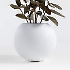 Sphere Small White Indoor/Outdoor Planter Pot + Reviews | Crate & Barrel