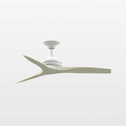 Spitfire 48" White/Light Oak Ceiling Fan Indoor/Outdoor