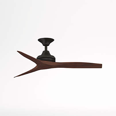 Fanimation Spitfire 48 Dark Bronze/Whiskey Wood Indoor/Outdoor Ceiling Fan