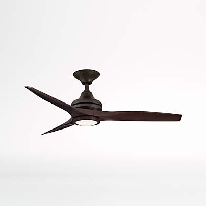 Fanimation Spitfire 48 Dark Bronze/Walnut Indoor/Outdoor Ceiling Fan with LED Light