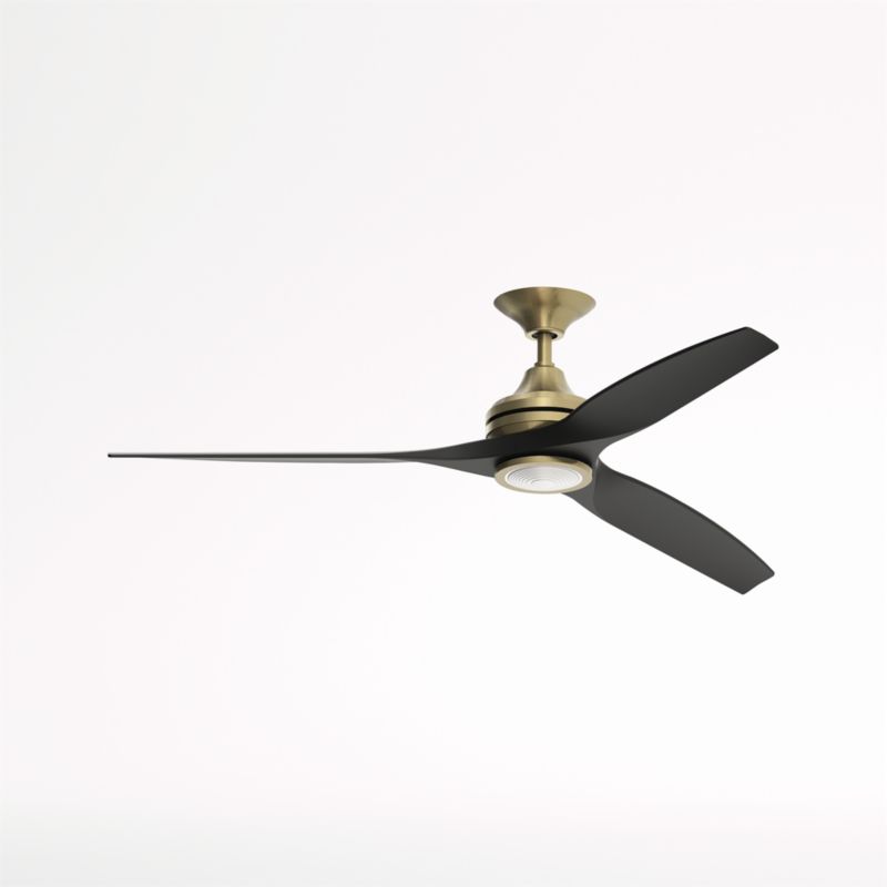 Fanimation Spitfire 60 Brushed Brass/Black Indoor/Outdoor Ceiling Fan with LED Light - image 0 of 1