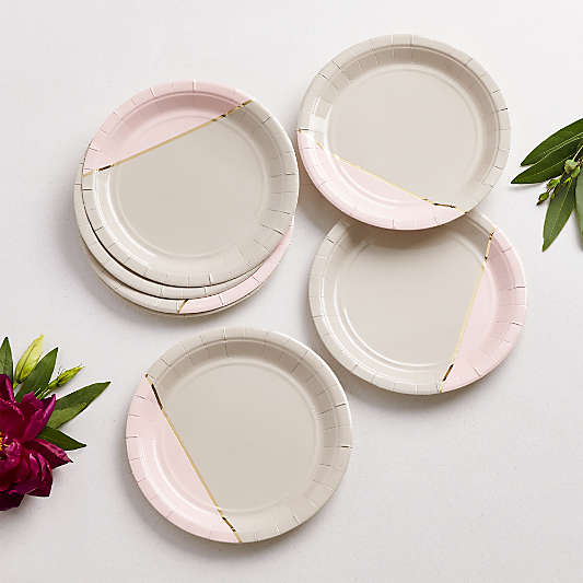 Split Small Paper Plates, Set of 8