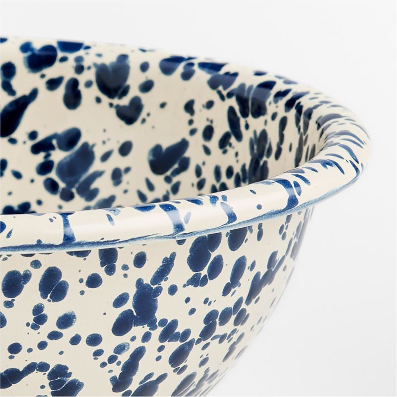 Splatter Enamelware Navy and Cream Cereal Bowl - image 2 of 3