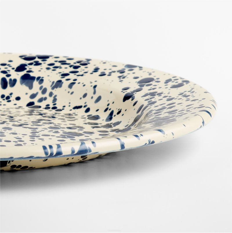 Splatter Enamelware Navy and Cream Dinner Plate - image 1 of 2