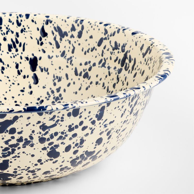 Splatter Enamelware Navy and Cream 8-Qt. Serve Bowl - image 1 of 2