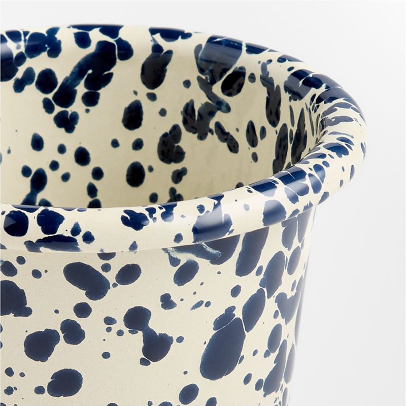 Splatter Enamelware Navy and Cream 10-oz. Short Tumbler - image 2 of 3