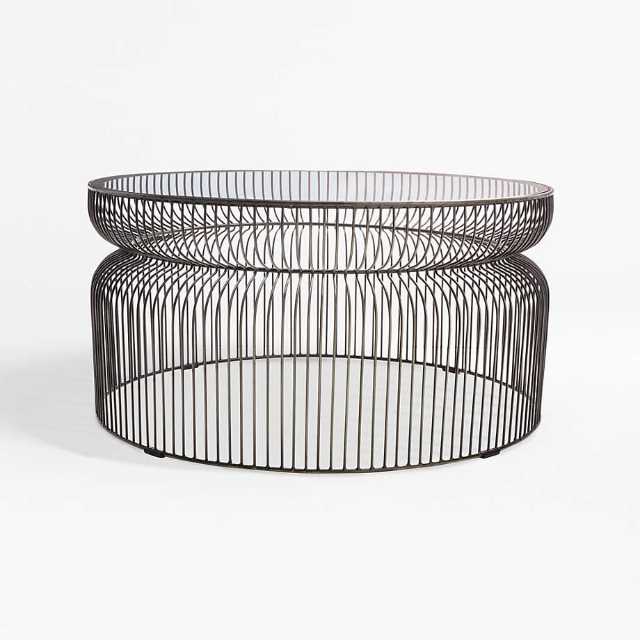 Crate and barrel store metal coffee table