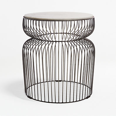 View Spoke Marble Graphite Metal End Table details