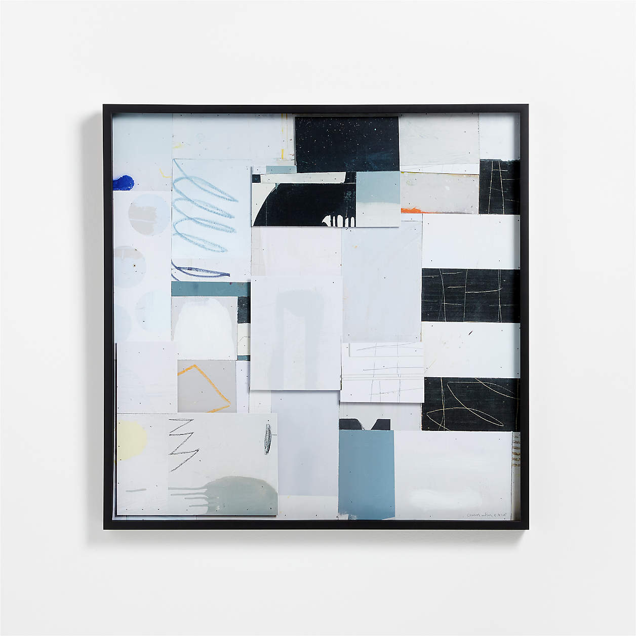 'Spontaneous Grid II' Framed Layered Paper Wall Art Print 38.5"x38.5" by Cameron Ritcher Crate
