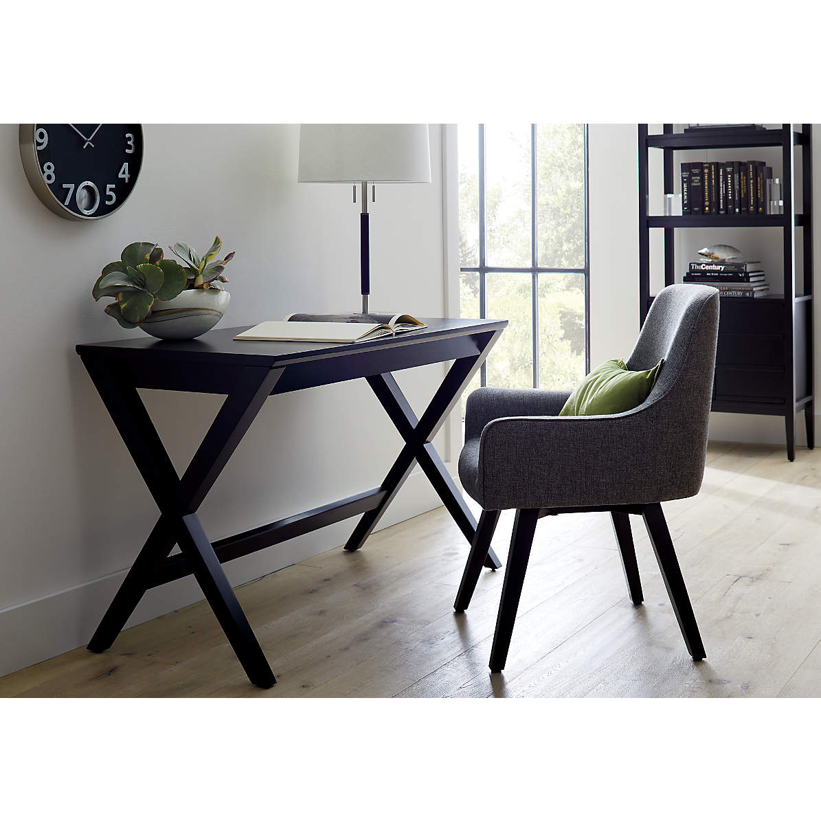 Harvey Black Swivel Armchair + Reviews. crate and barrel harvey chair. 