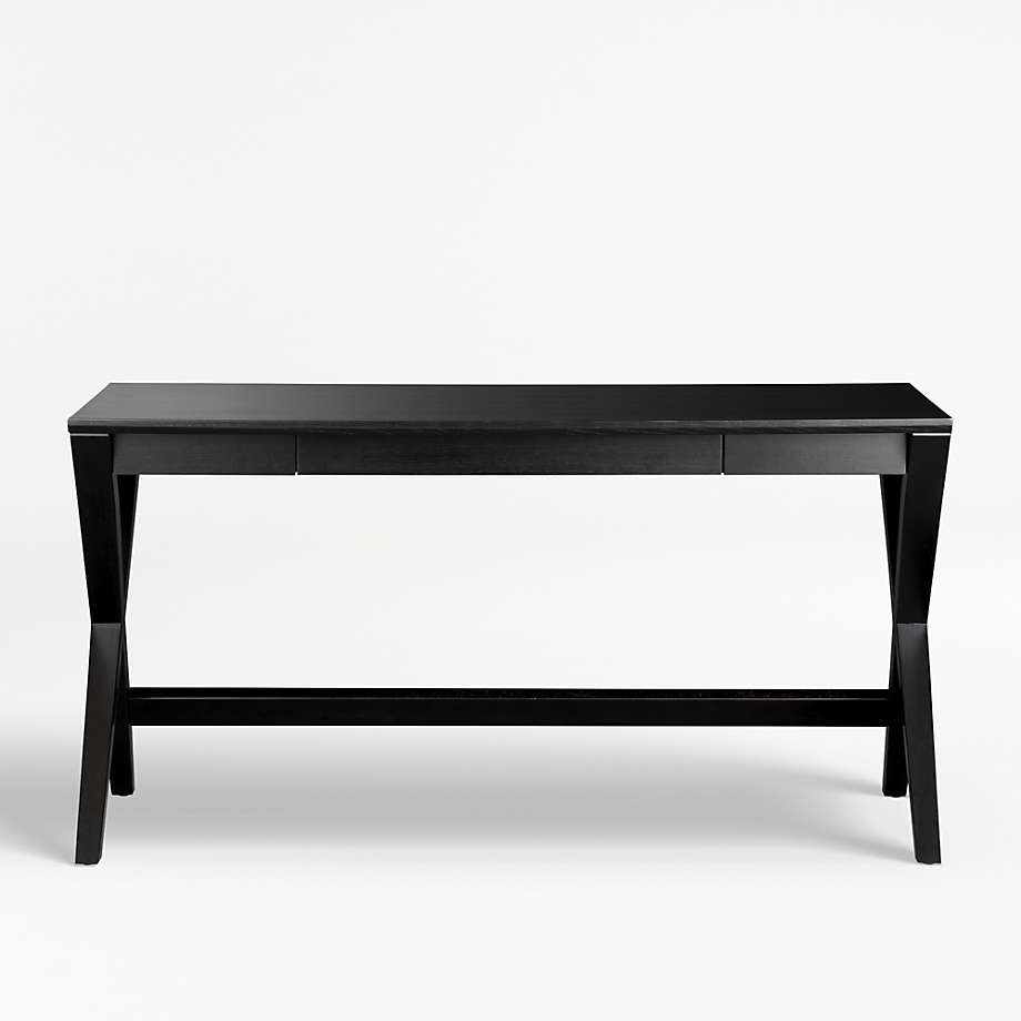 Spotlight Ebony X-Leg Desk 58" (Open Larger View) .