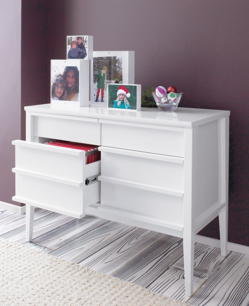 Spotlight White Credenza + Reviews | Crate & Barrel