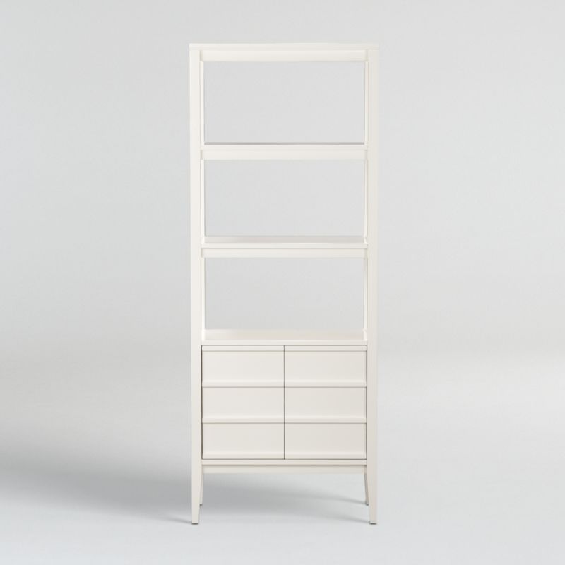 Spotlight White Bookcase + Reviews | Crate & Barrel