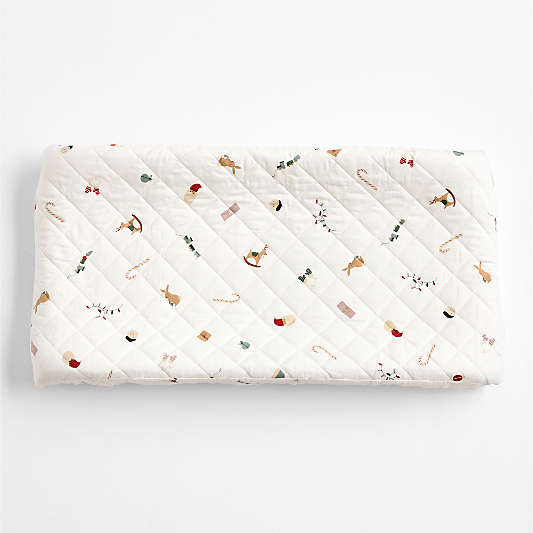 Supercozy Merry Moments Christmas Organic Flannel Baby Changing Pad Cover